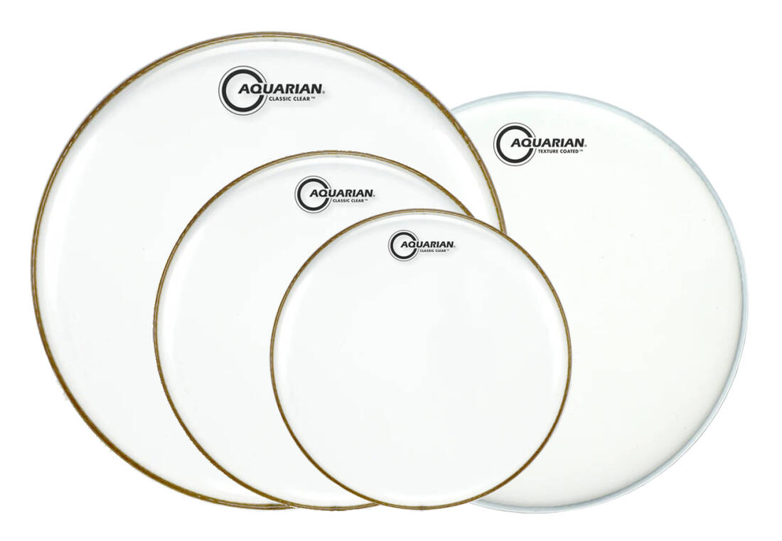 Classic Clear Drum Head Pack - 10,12,16 plus TC14