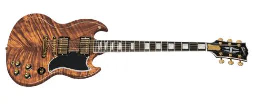 Gibson Custom Shop - SG Custom with Koa Top Electric Guitar with Hardshell Case - Walnut