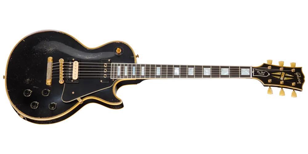 Murphy Lab Heavy Aged 1954 Les Paul Custom Reissue Electric Guitar with Hardshell Case - Ebony
