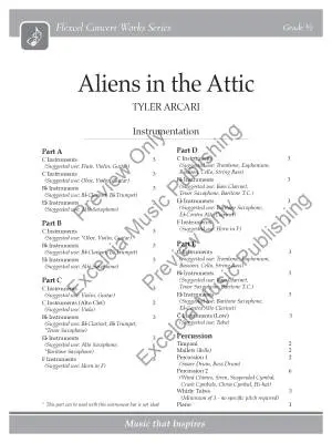 Aliens in the Attic - Arcari - Concert Band (Flex-Band) - Gr. 0.5