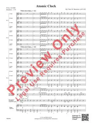 Atomic Clock - Bernotas - Concert Band (Flex-Band) - Gr. 0.5