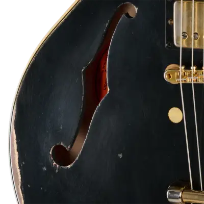 Murphy Lab Heavy Aged 1959 ES-345 Reissue with Bigsby Electric Guitar with Hardshell Case - Ebony