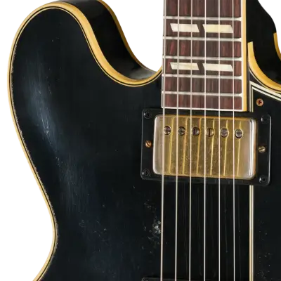Murphy Lab Heavy Aged 1959 ES-345 Reissue with Bigsby Electric Guitar with Hardshell Case - Ebony