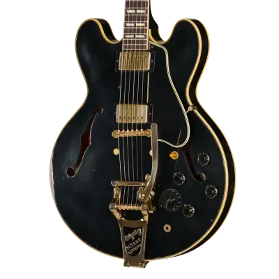 Murphy Lab Heavy Aged 1959 ES-345 Reissue with Bigsby Electric Guitar with Hardshell Case - Ebony