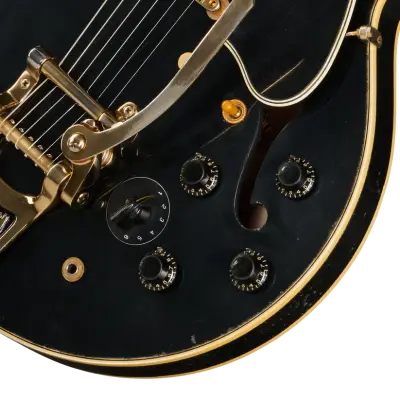 Murphy Lab Heavy Aged 1959 ES-345 Reissue with Bigsby Electric Guitar with Hardshell Case - Ebony