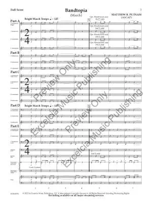 Bandtopia (March) - Putnam - Concert Band (Flex-Band) - Gr. 1.5