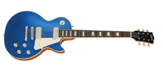 Gibson Custom Shop - 1976 Les Paul Deluxe Reissue VOS Electric Guitar with Hardshell Case - Blue Sparkle