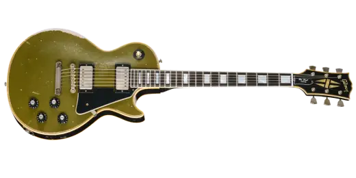 Gibson Custom Shop - Heavy Aged 1968 Les Paul Custom Reissue Electric Guitar with Hardshell Case - Olive Drab