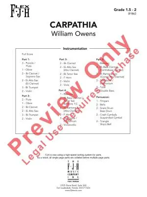 Carpathia - Owens - Concert Band (Flex-Band) - Gr. 1.5/2