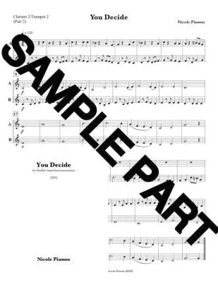 You Decide - Piunno - Concert Band (Flex-Band) - Gr. 1.5