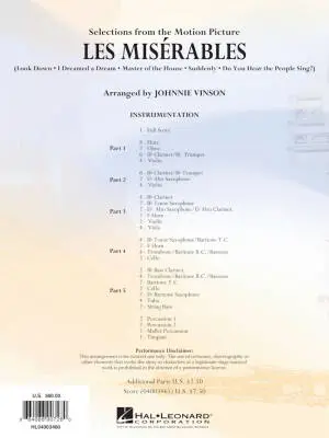 Les Miserables - Vinson - Concert Band (Flex-Band) - Gr. 2.5