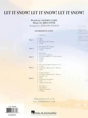 Let It Snow! Let It Snow! Let It Snow! - Styne/Cahn/Vinson - Concert Band (Flex-Band) - Gr. 2.5