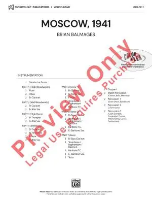 Moscow, 1941 - Balmages - Concert Band (Flex-Band) - Gr. 3