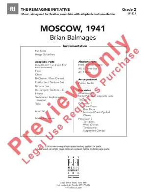 Moscow, 1941 - Balmages - Concert Band (Flex-Band) - Gr. 2