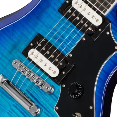 Victory Figured Top Electric Guitar with Hardshell Case - Cobalt Burst