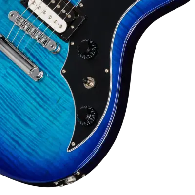 Victory Figured Top Electric Guitar with Hardshell Case - Cobalt Burst