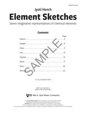 Element Sketches - Hench - Piano - Book