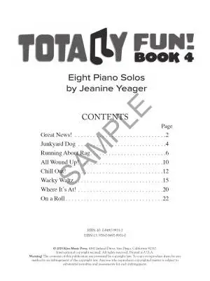 Totally Fun! Book 4  - Yeager - Piano - Book