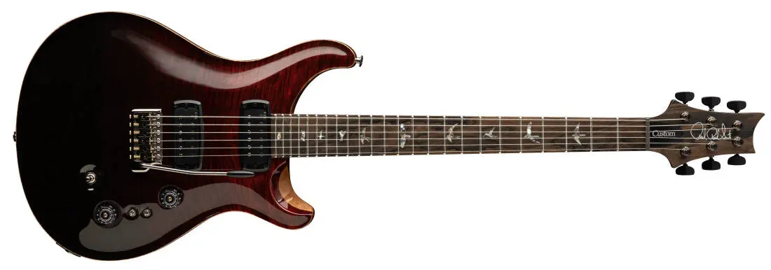 Custom 24-08 Mango Top Limited Edition Electric Guitar with Case - Fire Red Gray/Black Fade
