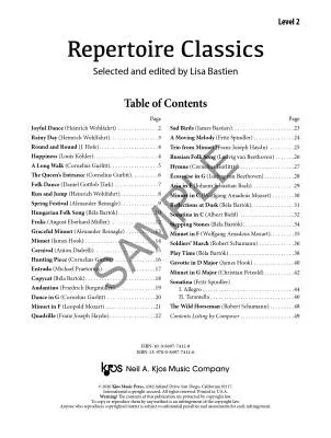 Bastien Essentials: Repertoire Classics, Level 2 - Bastien - Piano - Book