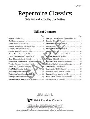 Bastien Essentials: Repertoire Classics, Level 1 - Bastien - Piano - Book