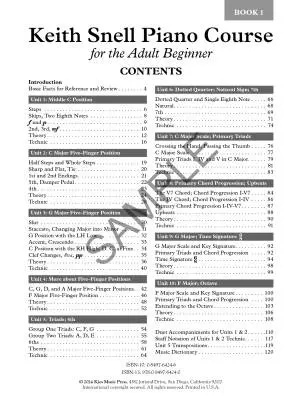Keith Snell Piano Course for the Adult Beginner,  Book 1