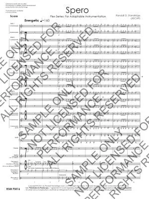 Spero (Song of Hope) - Standridge - Concert Band (Flex-Band) - Gr. 2
