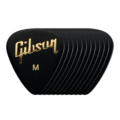 Gibson - Standard Black Picks - Medium (12-Pack)