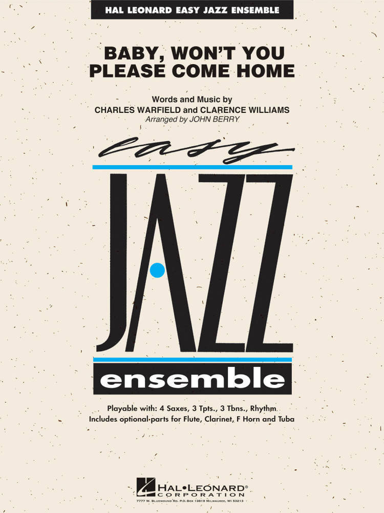 Baby, Won\'t You Please Come Home - Warfield/Williams/Berry - Jazz Ensemble - Gr. 2