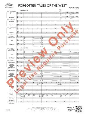 Forgotten Tales of the West - Sims - Concert Band (Flex-Band) - Gr. 3.5