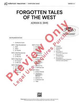 Forgotten Tales of the West - Sims - Concert Band (Flex-Band) - Gr. 3.5