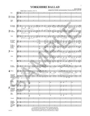 Yorkshire Ballad - Barnes/Barber - Concert Band (Flex-Band) - Gr. 3