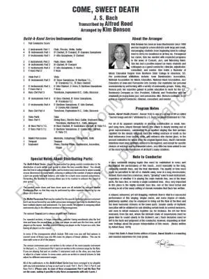 Come, Sweet Death - Bach/Reed/Benson - Concert Band (Flex-Band) - Gr. 3