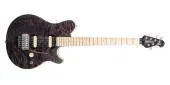 "Ernie Ball Music Man - 30th Anniversary Axis Electric Guitar with Hardshell Case - Translucent Black Quilt"