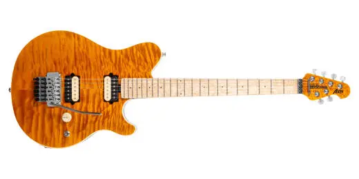 Ernie Ball Music Man - 30th Anniversary Axis Electric Guitar with Hardshell Case - Translucent Gold Quilt