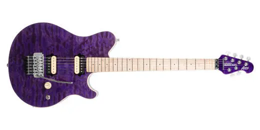 Ernie Ball Music Man - 30th Anniversary Axis Electric Guitar with Hardshell Case - Translucent Purple Quilt