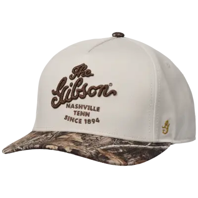 Gibson - Script Logo Structured Snapback Hat - Camo