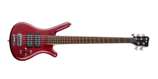 Warwick - RockBass Corvette $$ 5-String Bass Guitar with Gig Bag - Burgundy Red Tranparent Satin