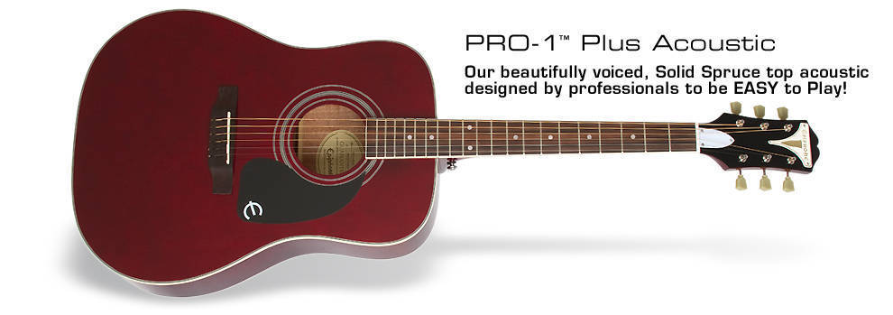 Pro-1 Plus Acoustic - Wine Red