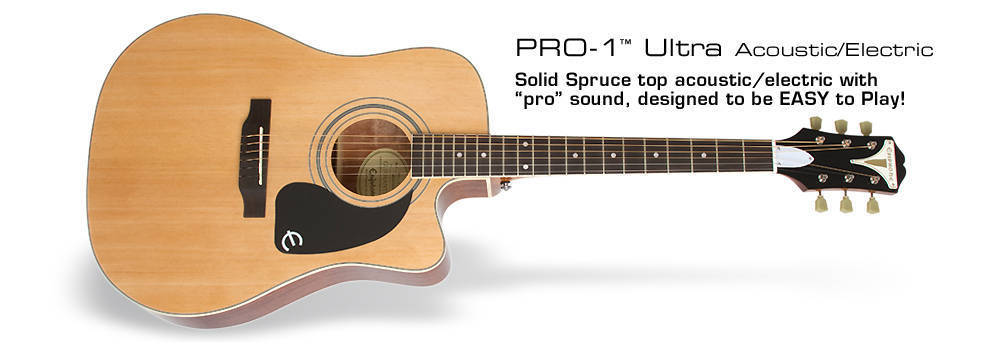 Pro-1 Ultra Acoustic/Electric Guitar - Natural