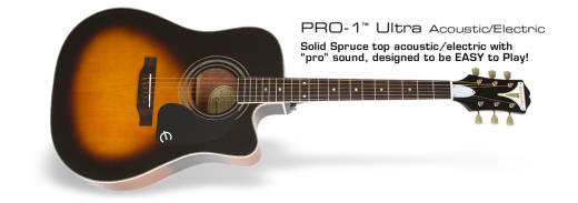 Pro-1 Ultra Acoustic/Electirc Guitar - Vintage Sunburst