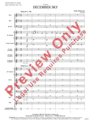 December Sky - Morales - Concert Band - Score - Gr. 1.5