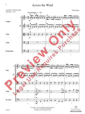 Across the Wind - Spata - String Orchestra - Score - Gr. 2.5