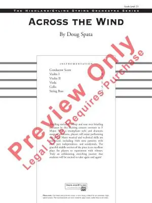 Across the Wind - Spata - String Orchestra - Score - Gr. 2.5