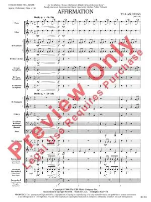 Affirmation - Owens - Concert Band - Score - Gr. 1