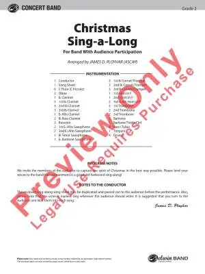 Christmas Sing-a-Long - Ployhar - Concert Band - Score - Gr. 2