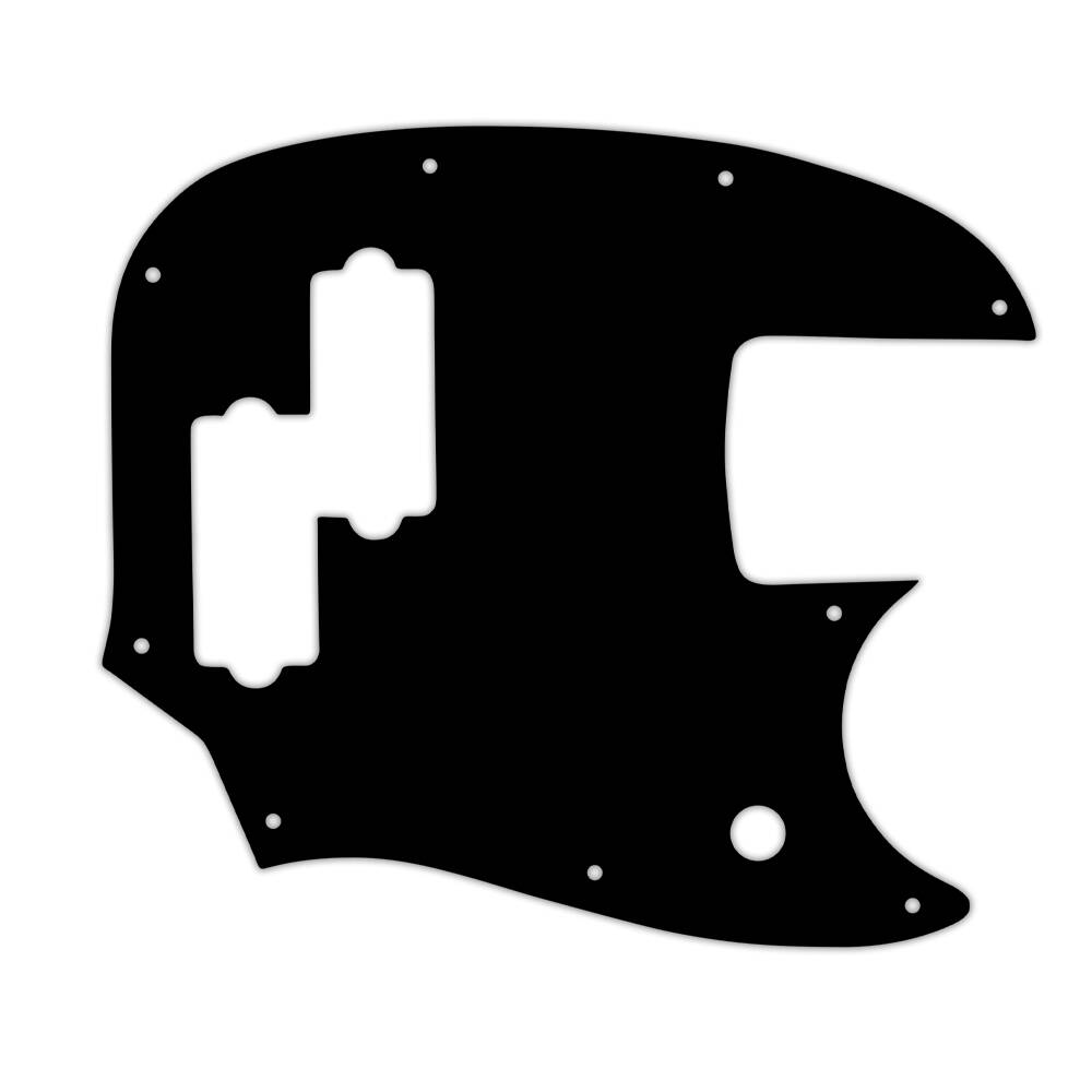 Custom Pickguard for Fender Short Scale Mustang Bass PJ - Matte Black