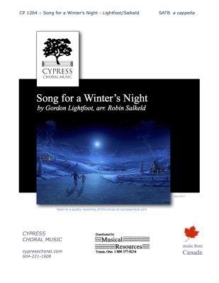 Cypress Choral Music - Song For A Winters Night - Lightfoot/Salkeld - SATB