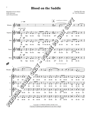 Blood On The Saddle - Canadian/Worthington - SATB