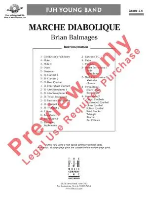 Marche Diabolique - Balmages - Concert Band - Score - Gr. 2.5